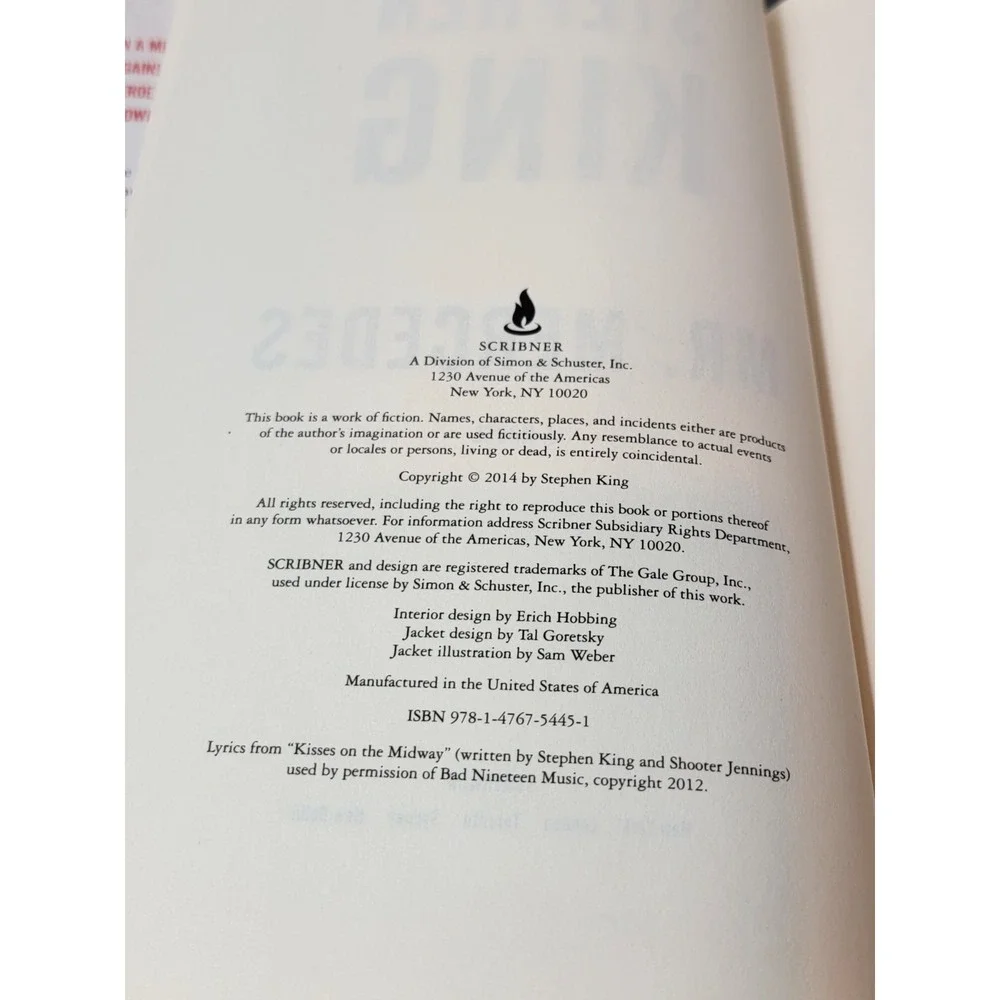 Stephen King - Mr. Mercedes- Hardcover Book First Printing 2014‎ Excellent